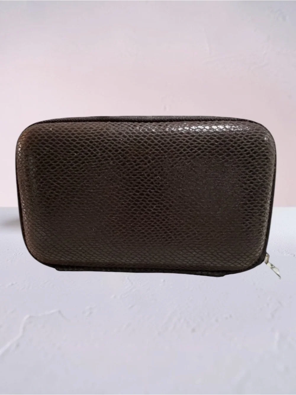 New! Laura Mercier Hard Shell Travel Brush Case FAUX SNAKE SKIN